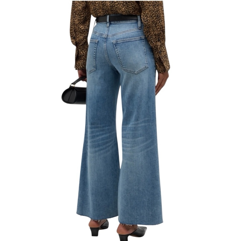 Frame Le Palazzo Crop Wide Leg High Rise Casual Denim Jeans Women’s 30 - Picture 3 of 16